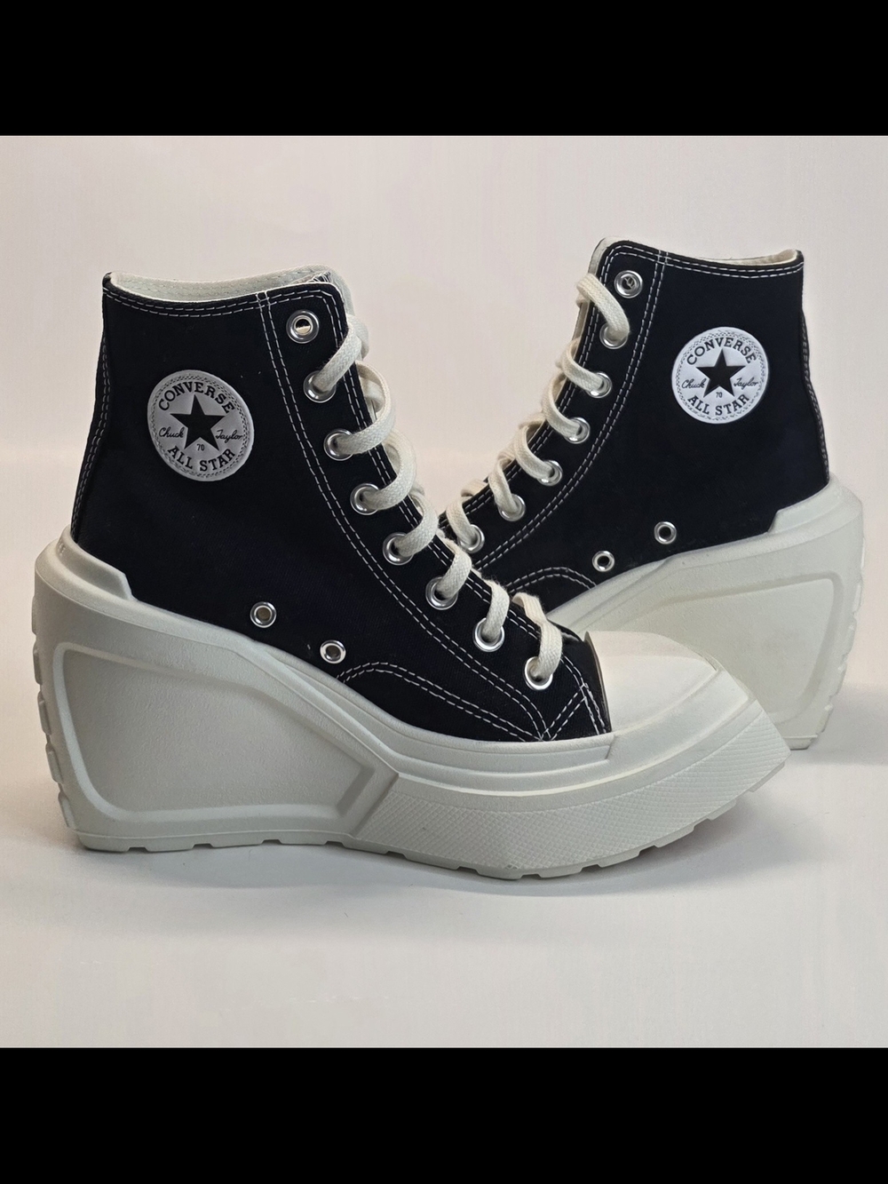 Brand-New Converse Chuck 70 De Luxe Wedge Platform Heel - Black Women's 6